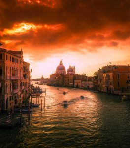 Sunset in Canal Grande